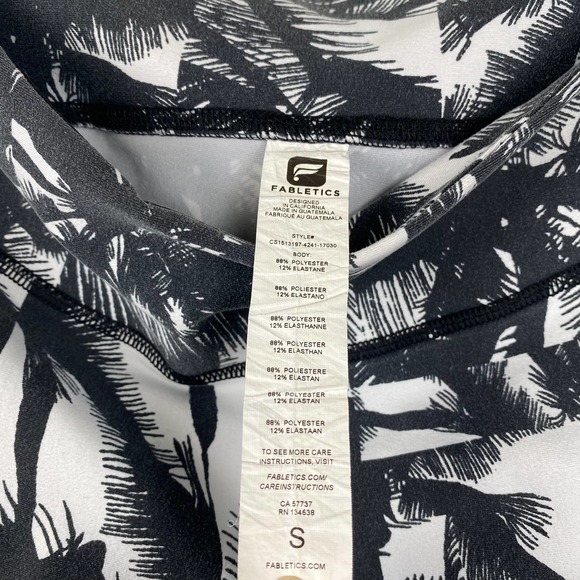 Fabletics Salar Crop Workout Palm Tree Leggings - Picture 6 of 6